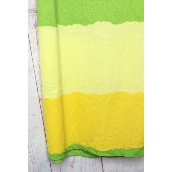 Rare Club Style Size 6 Yellow Green Multicolored Poly/Spandex Summer Nightgown - Picture 9 of 12